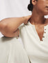 Marks & Spencer "Cropped Cotton Blend Waffle Henley Pyjama Set"